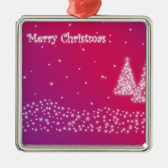 Metal Ornamento Feliz de Natal (Frente)