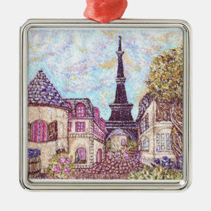 Metal Ornamento Kristie Hubler do pointillism de