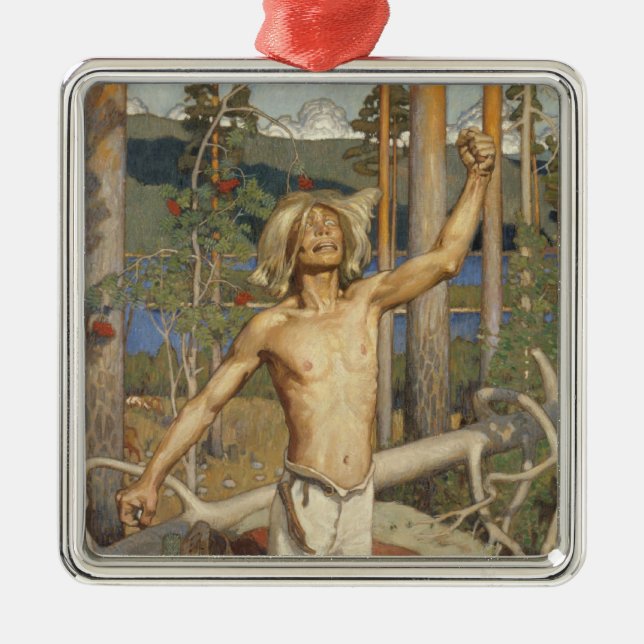 Metal Ornamento Kullervo de Gallen-Kallela (Frente)