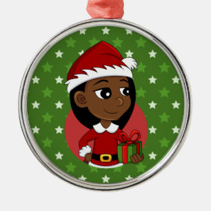 Metal Ornamento metálico de menina de Natal