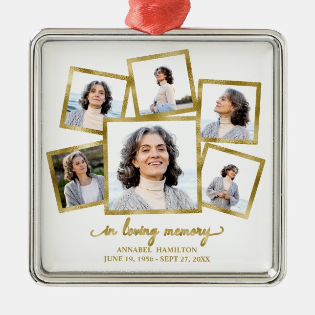 Metal Ornamento Metálico Moderno da Colagem de Fotos (Frente)