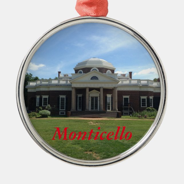 Metal Ornamento Monticello de Jefferson (Frente)