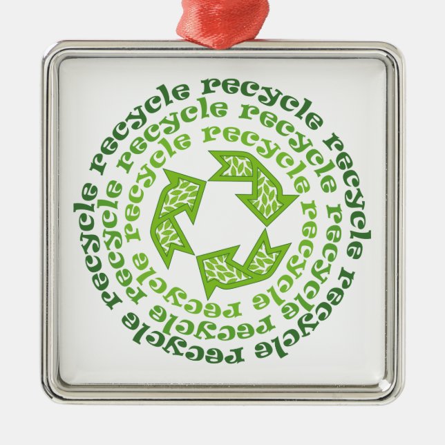 Metal ornamento personalizado de sinal de reciclar (Frente)