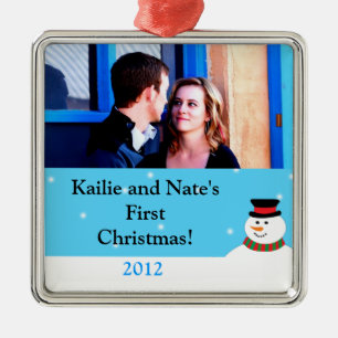 Metal Ornamento Personalizado de Snowman Personalizado