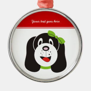 Metal Ornamento personalizado do cachorrinho de bobo fel