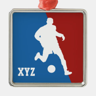 Metal Ornamento personalizado do jogador de futebol