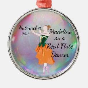 Metal Ornamento personalizado do Nutcracker - flauta de
