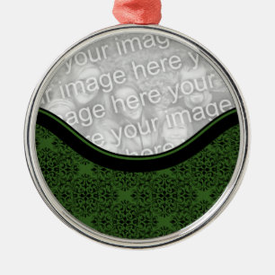 Metal Ornamento Premium de Damasco Feriado sofisticado