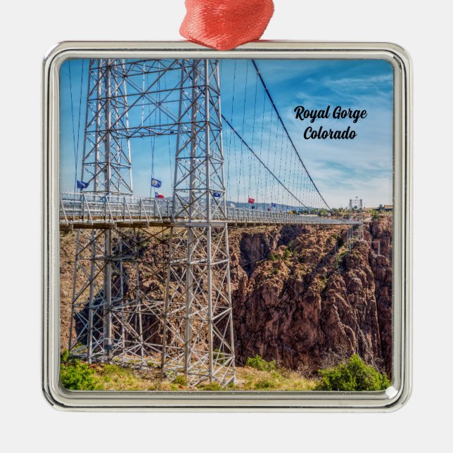 Metal Ornamento Premium de Vista Lateral do Royal Gorge  (Frente)