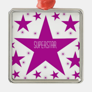 Metal Ornamento Quadrado Premium de Coleção Superstar