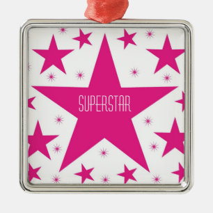Metal Ornamento Quadrado Premium de Coleção Superstar