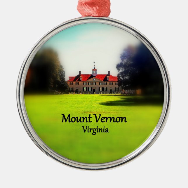 Metal Ornamento redondo de Mount Vernon (Frente)
