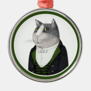 Metal Ornamento Redondo de Premium CAT FOOTMAN