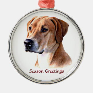 Metal Ornamento redondo de Rhodesian Ridgeback