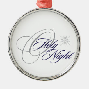 Metal Ornamento santamente da noite de O