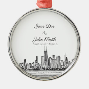 Metal Ornamento Skyline de Chicago