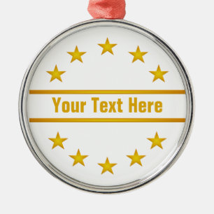 Metal ornamento STARS de OURO PERSONALIZADO