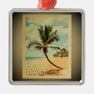 Metal Palmeira do ornamento das viagens vintage de Bali