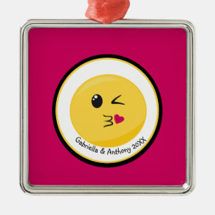 Metal Personalizado fundindo um ornamento de Emoji do