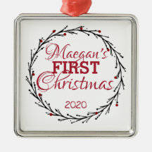 PRIMEIRA ORNAMENTO DE NATAL PERSONALIZADO