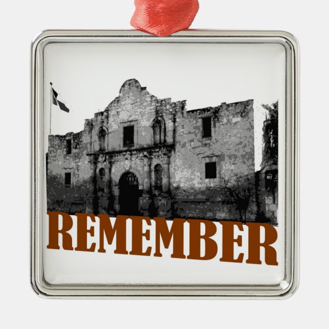 Metal Recorde o ornamento de Alamo (Frente)