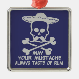 Metal Rum Ornamento de cor personalizado do bigode