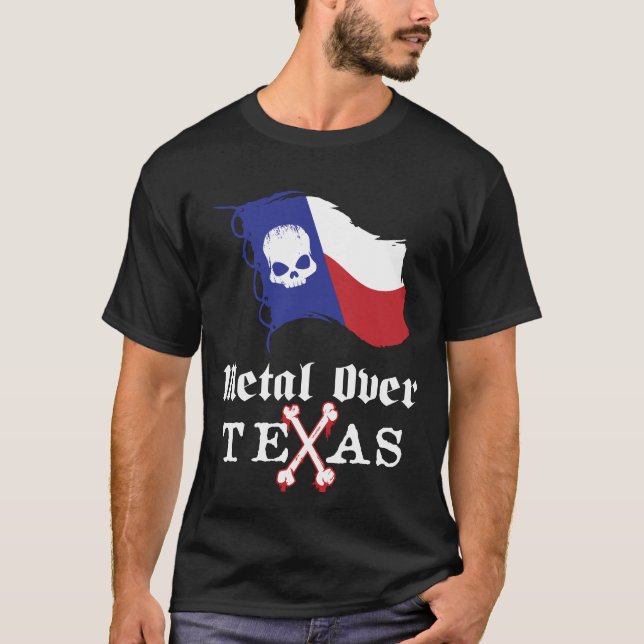 Metal sobre o t-shirt de Texas (Frente)