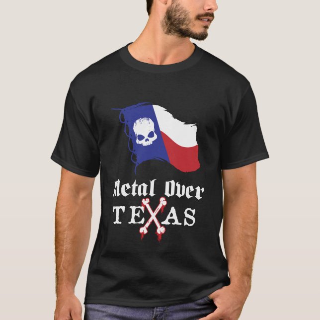 Metal sobre o t-shirt de Texas (Frente)