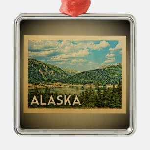 Metal Viagens vintage do ornamento de Alaska