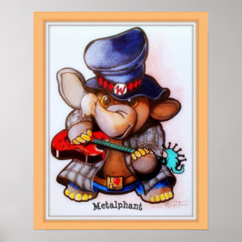 Metalfabeto com Poster de violão - vários tamanhos