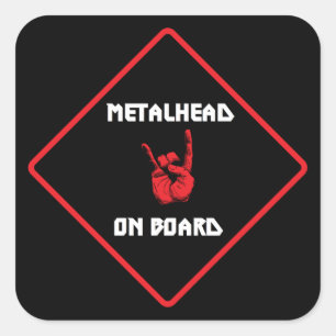 Metalhead a bordo da etiqueta