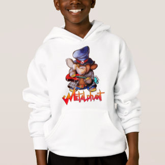 Metálico com Pullover Hoodie de Guitar Kid
