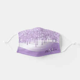 Metálico de brilho de rosca violeta monograma
