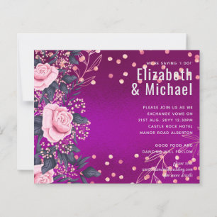 Metálico de Casamento de Orçamento Olhar Rosegold