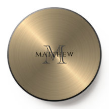 Metálico Dourado radial monograma
