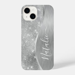 Metálico Personalizado Da Glitter De Prata Glam
