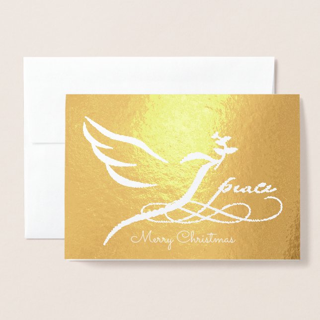 Metalizado Cartão com fotos de Doença de Foil Gold (Frente com envelope)
