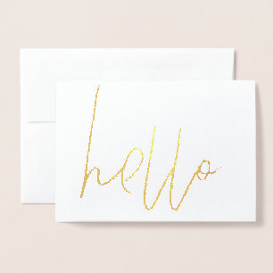 Metalizado Cartão de Alô Gold Foil