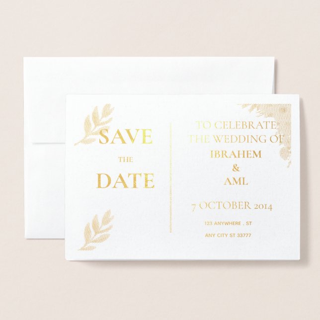 Metalizado Cartão de Alumínio (Frente com envelope)