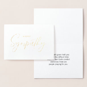 Metalizado Cartão de condolências Gold Foil