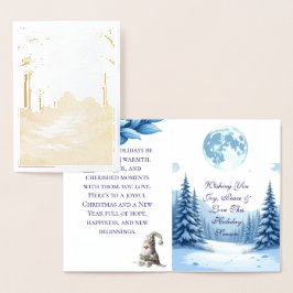 Metalizado Cartão de Cumprimentos Dobrável