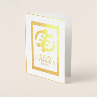 Metalizado Cartão de dia dos pais Adinkra de sustentação