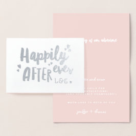 Metalizado Cartão de felicitações de casamento feliz para sem
