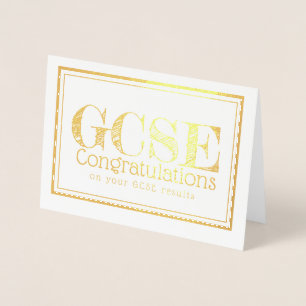 Metalizado cartão de felicitações GCSE