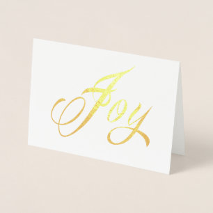 Metalizado Cartão de Férias Foil JOY gravado