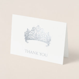 Metalizado Cartão de Foil Coroa Pageante