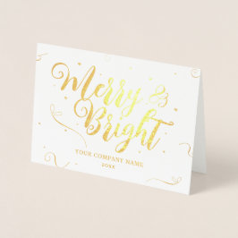 Metalizado Cartão de Foil da Companhia de Saudações da Season