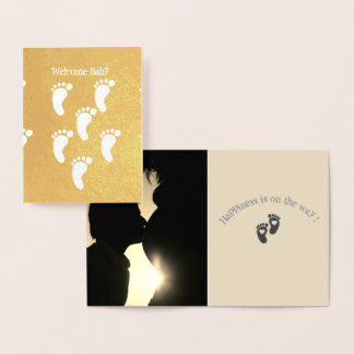 Metalizado Cartão de Foil de Boas-Vindas