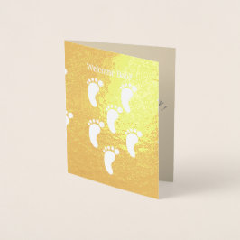 Metalizado Cartão de Foil de Boas-Vindas