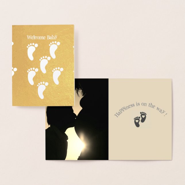 Metalizado Cartão de Foil de Boas-Vindas (Exibição)